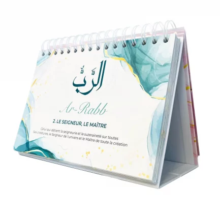 99 NOMS D'ALLAH - MIEUX LE CONNAÎTRE POUR MIEUX L'ADORER - CALENDRIER CHEVALET - EDITIONS AL-HADITH